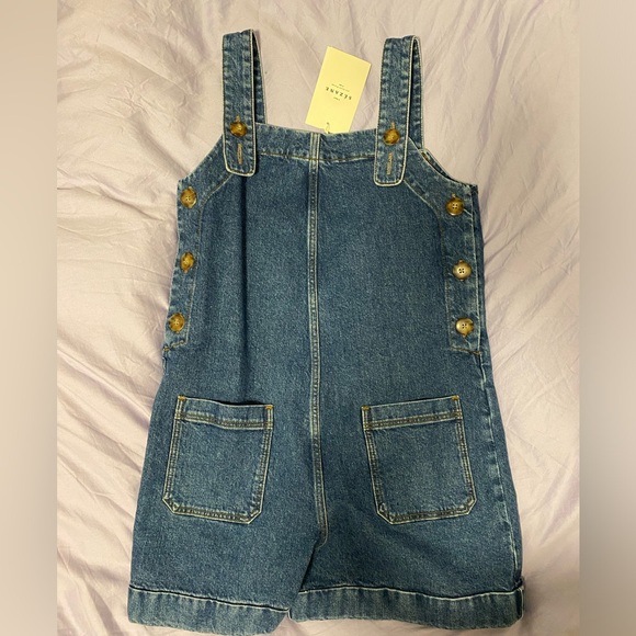 NWT Sézane Alexei Denim Shortalls Romper, size 2 / 34 - Picture 6 of 11